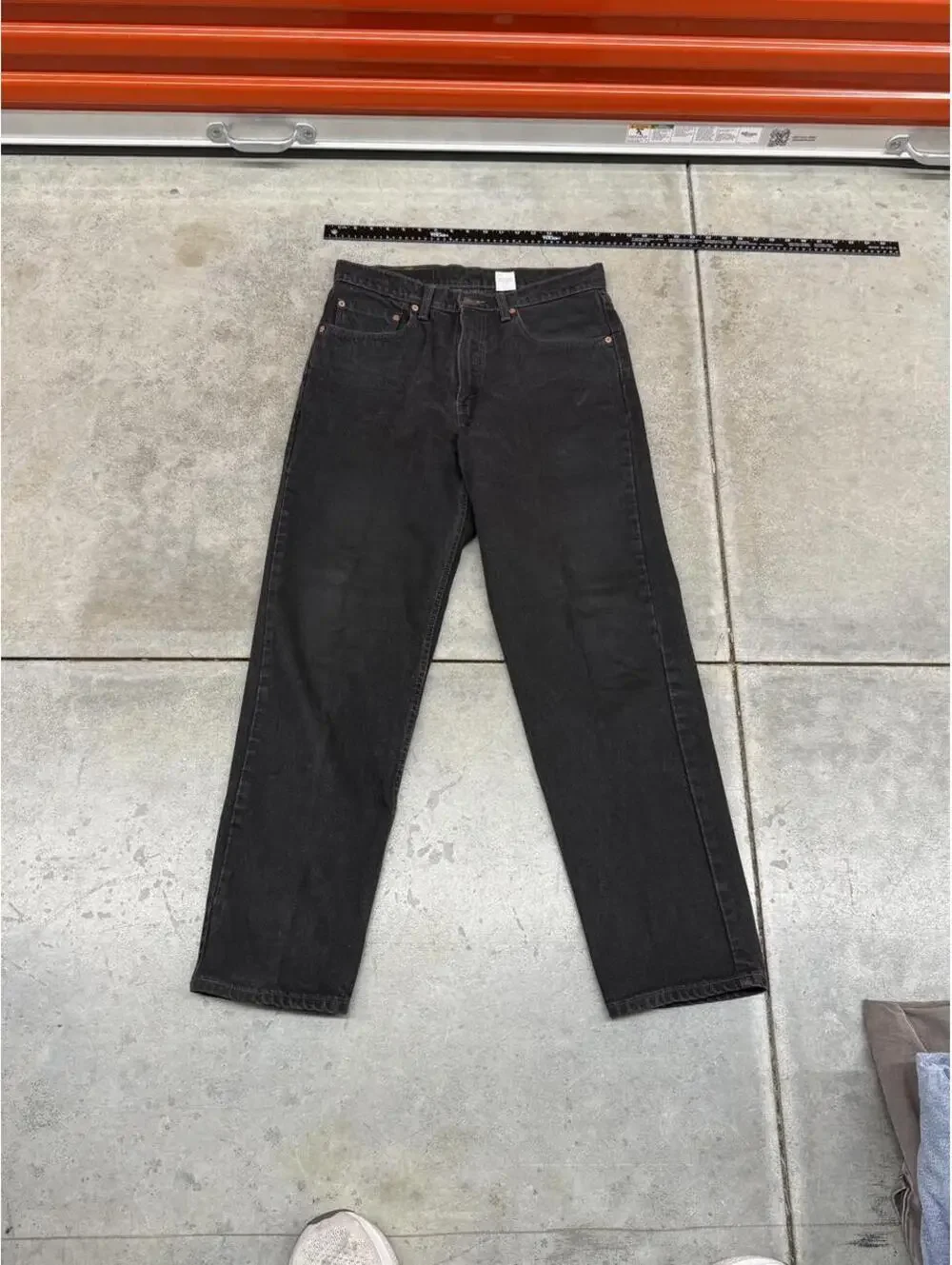 vintage levis 550 faded black relaxed baggy fit jeans size 34 x 32